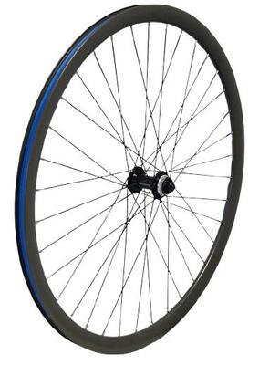 Kgz voorwiel 28 inch (622) met zwarte spaken en grijze velg