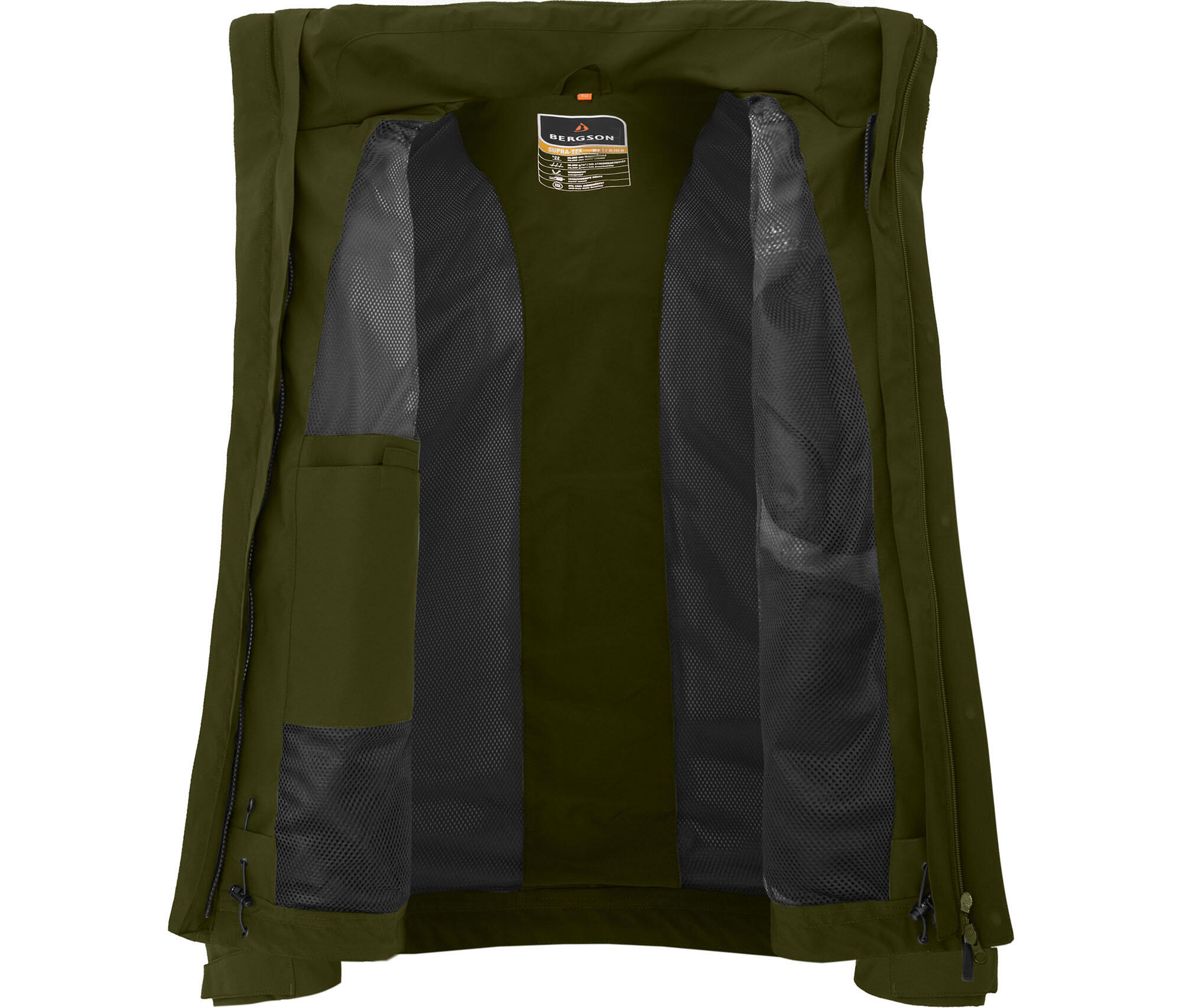 Regenjacke mit Innen-Steppjacke, 20000mm Wassersäule grün 7/7