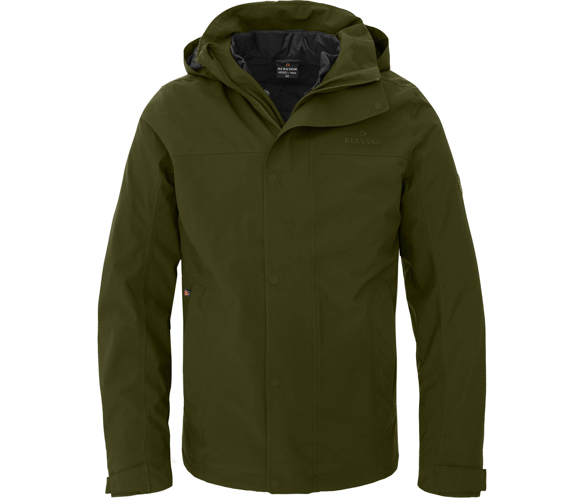 Regenjacke mit Innen-Steppjacke, 20000mm Wassersäule grün 2/7