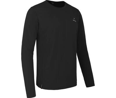 Langarm T-Shirt Pique, schnelltrocknend, pflegeleicht Schwarz