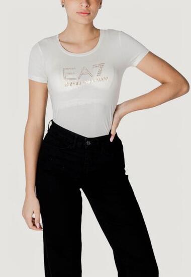 t-shirt crop top FEMME BLANC