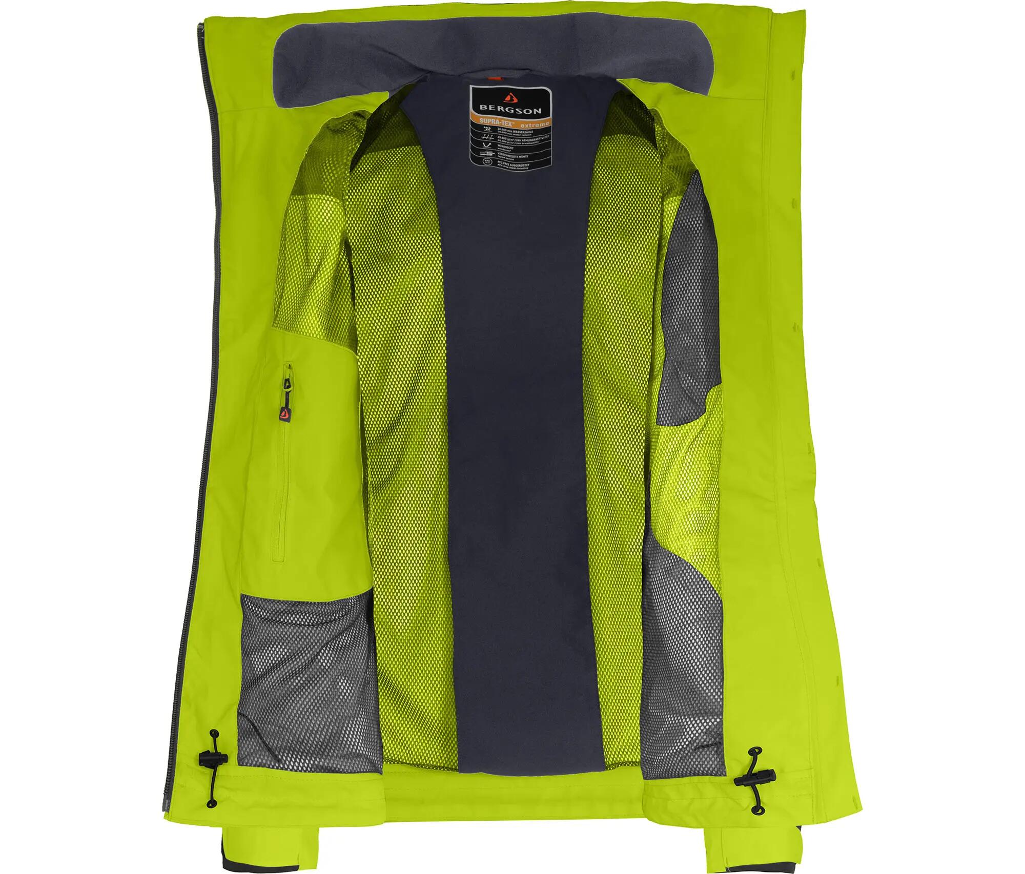 Regenjacke Netzfutter, 20000 mm Wassersäule Grün 5/7