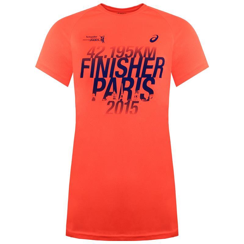 ASICS Asics Finisher Paris 2015 Womens Orange T-Shirt
