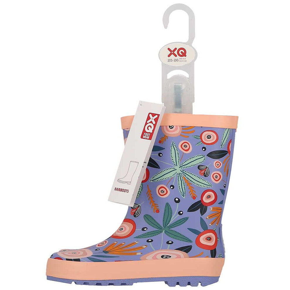 Hoge regenlaarzen kids - Bloemenprint 4/4