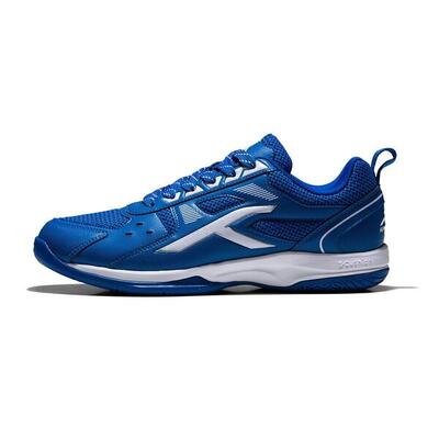 HUNDRED Raze Badminton Schuhe für Herren (Weiß/Navy Blau, UK 6/US 7/EU 40)