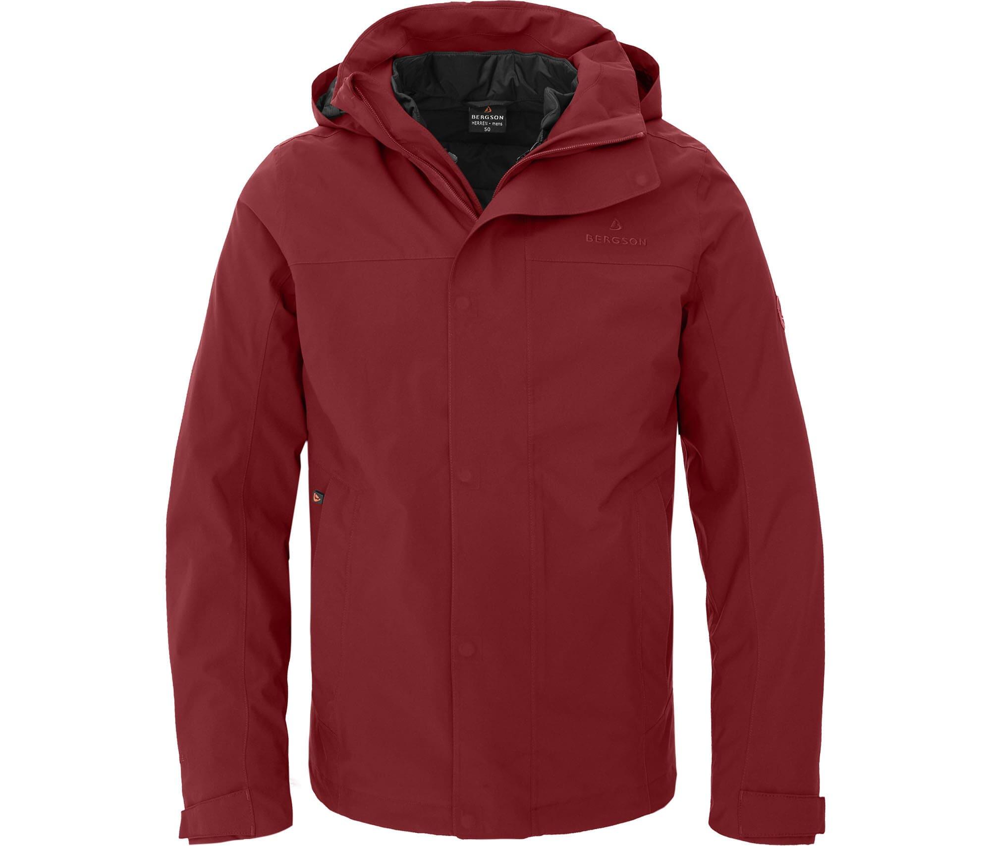 Regenjacke wasserdicht, mit Innen-Steppjacke Rot 2/7