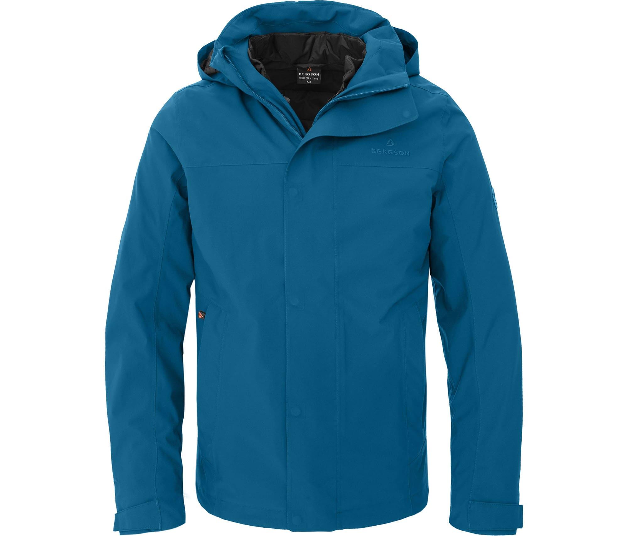 Regenjacke mit Innen-Steppjacke, 20000mm Wassersäule Blau 2/7