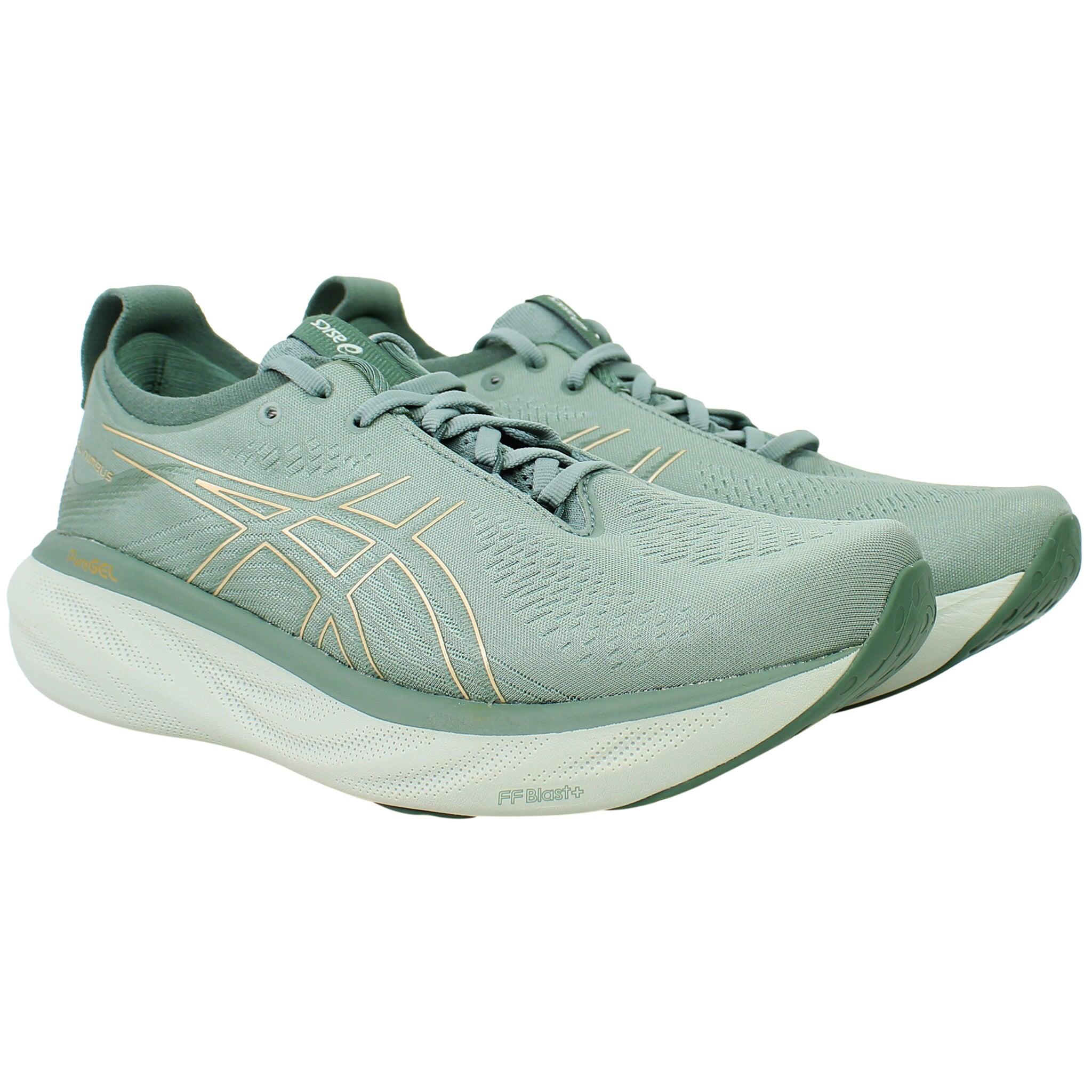 Asics Gel-Nimbus 25 Womens Green Running Shoes ASICS Decathlon