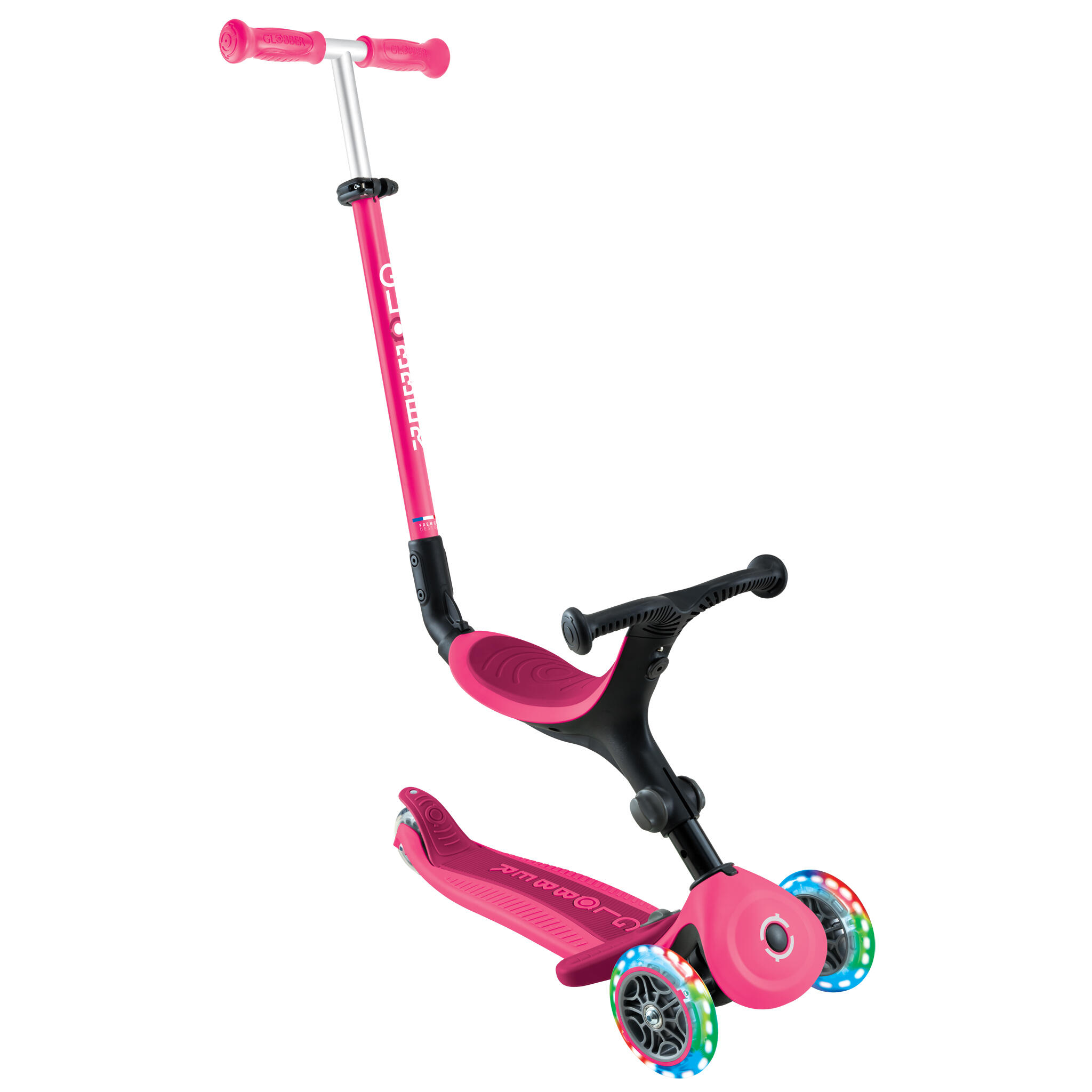 Go Up Active Lights 3-in-1 Foldable Toddler Scooter With