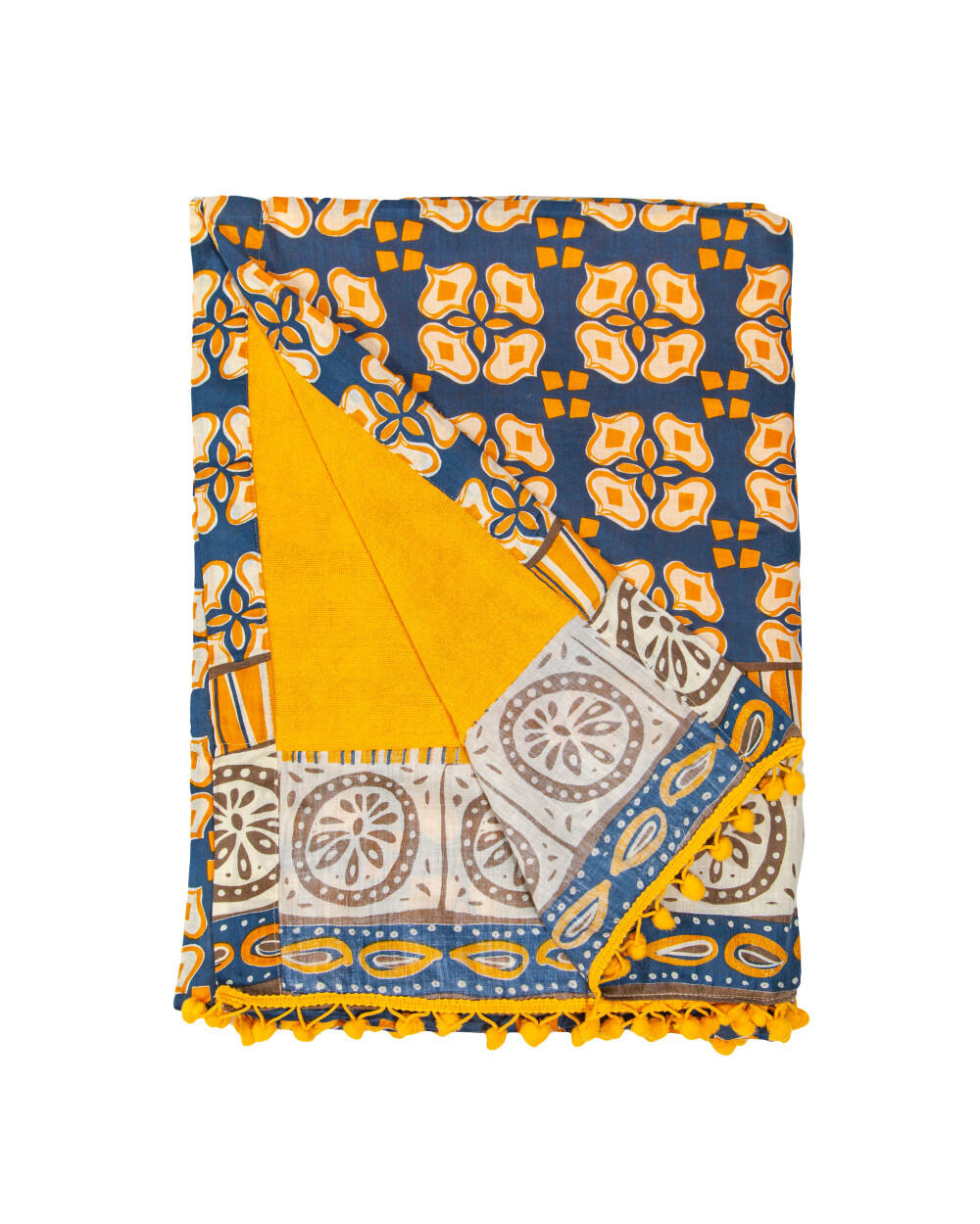 PAREO ESTAMPADO CON RIZO INDIA 2/4