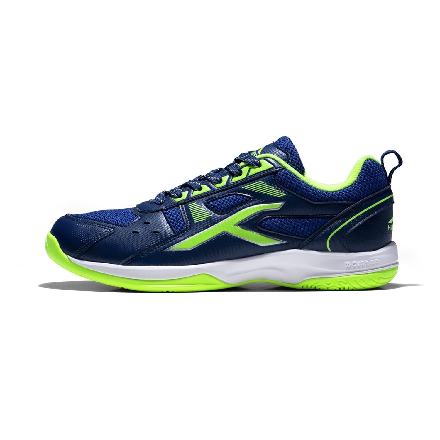 HUNDRED HUNDRED Raze Badminton Schuhe für Herren (Navy Blau/Limette, UK 12/US 13/EU 46)