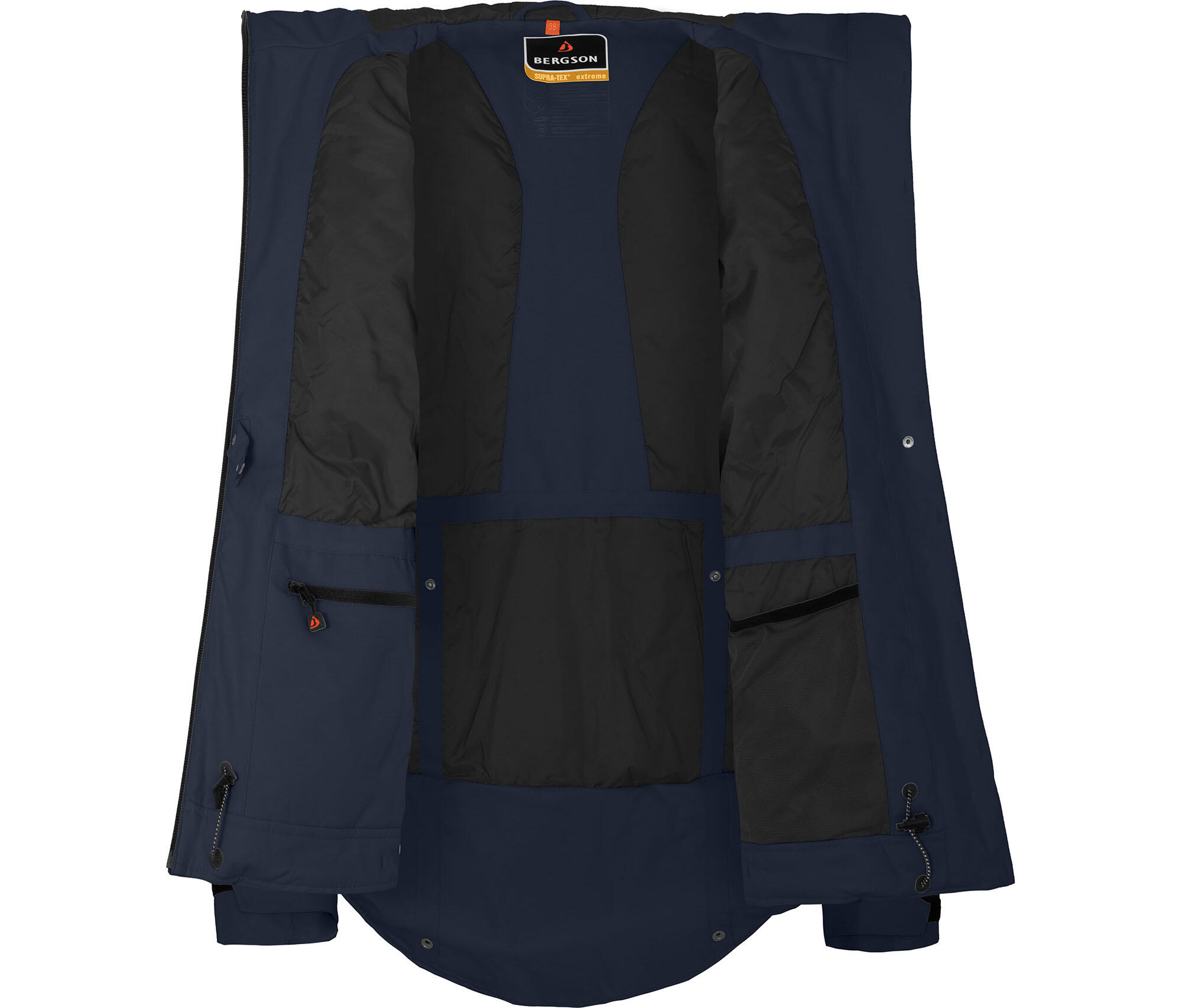 Regenjacke leicht wattiert, recycelt, 20000 mm Wassersäule Blau 5/6