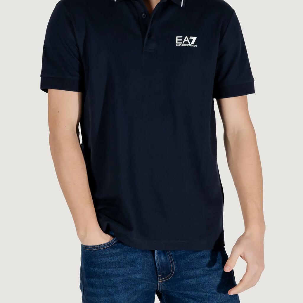 short-sleeved polo shirt  BLUE