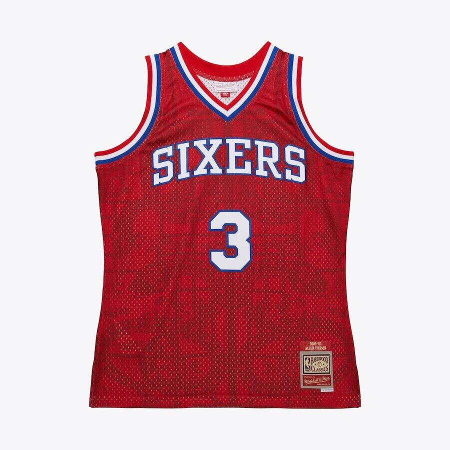 MITCHELL & NESS NBA Philadelphia 76ers Jersey Allen Iverson Asian Heritage Yot Snake