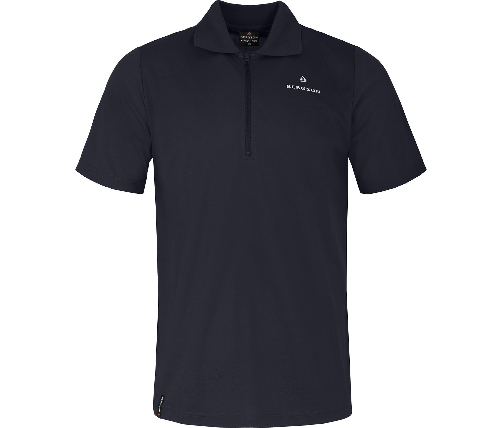 Polo-Shirt Reißverschluss, schnelltrocknend, Pique Blau 2/3