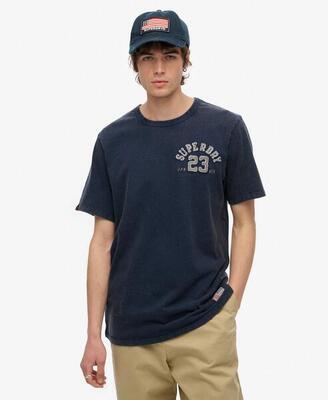 Vintage Athletisches Rundhals-T-Shirt