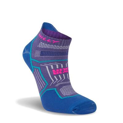 Hilly twinskin socklet - paars/blauw - dubbellaags anti-blaar sokken
