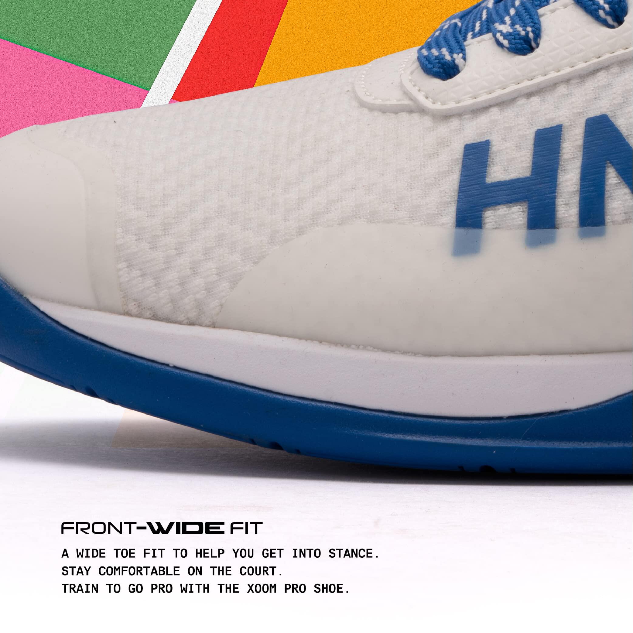 HUNDRED Xoom Pro Badmintonschuhe Herren Weiß/Blau – Größe UK 9/EU 43 6/7