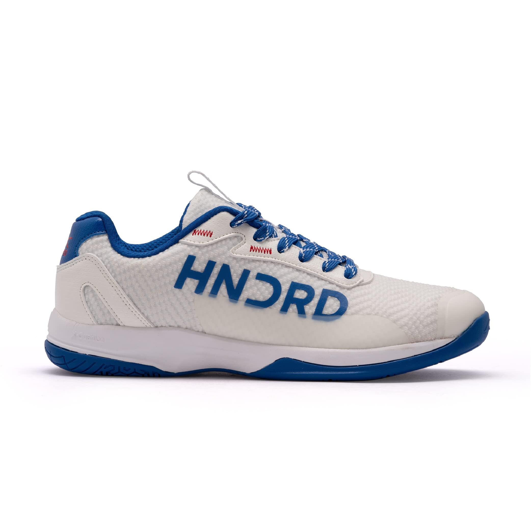 HUNDRED HUNDRED Xoom Pro Badmintonschuhe Herren Weiß/Blau – Größe UK 9/EU 43