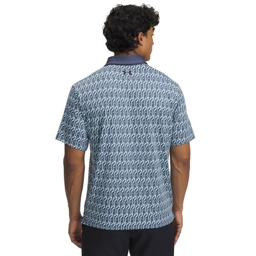 Under Armour Heren Playoff Golf Polo 3.0 Printed Navy/Licht blauw 2/2