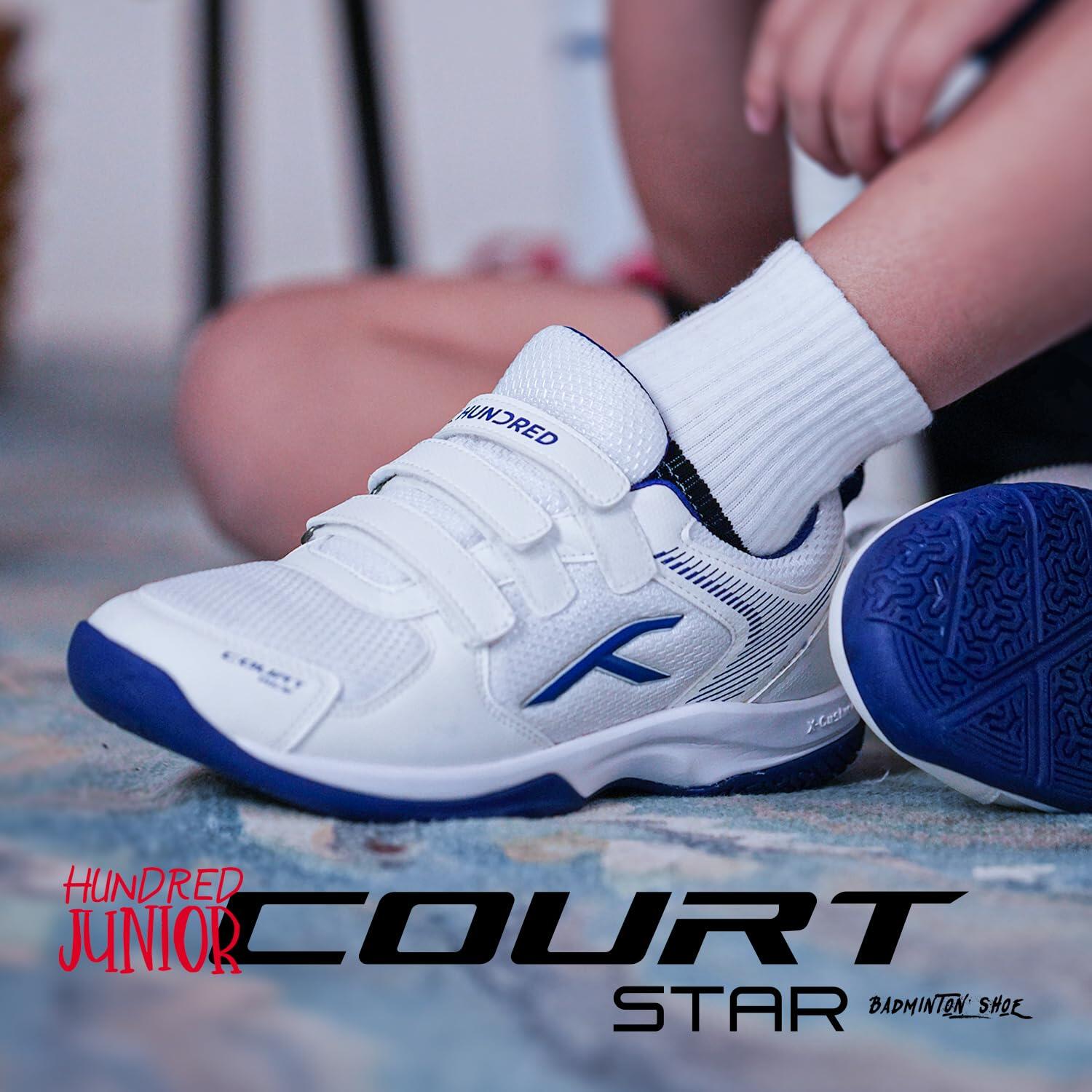 HUNDRED Court Star Herren Hallenschuhe ohne Abfärbung for Boys 4/7
