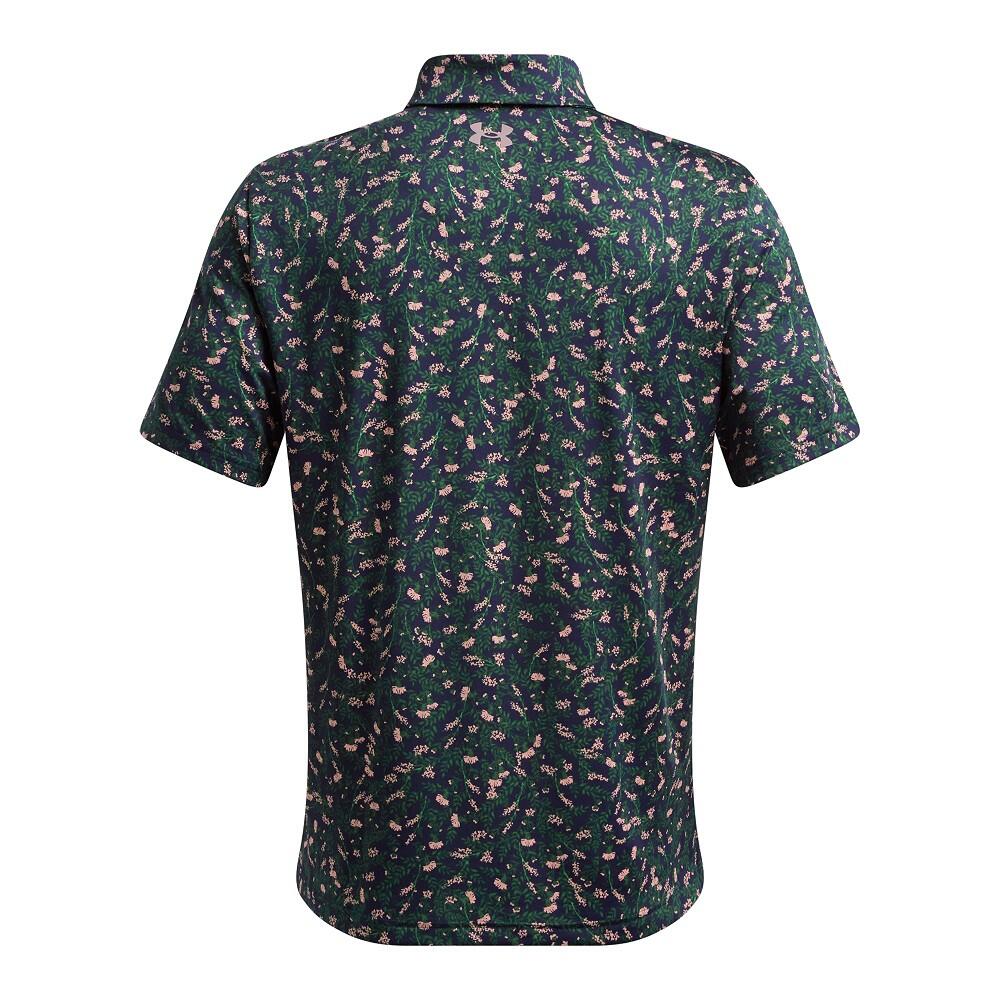 Under Armour Heren Playoff Golfpolo 3.0 Printed-Midnight Navy Forest Green 2/4
