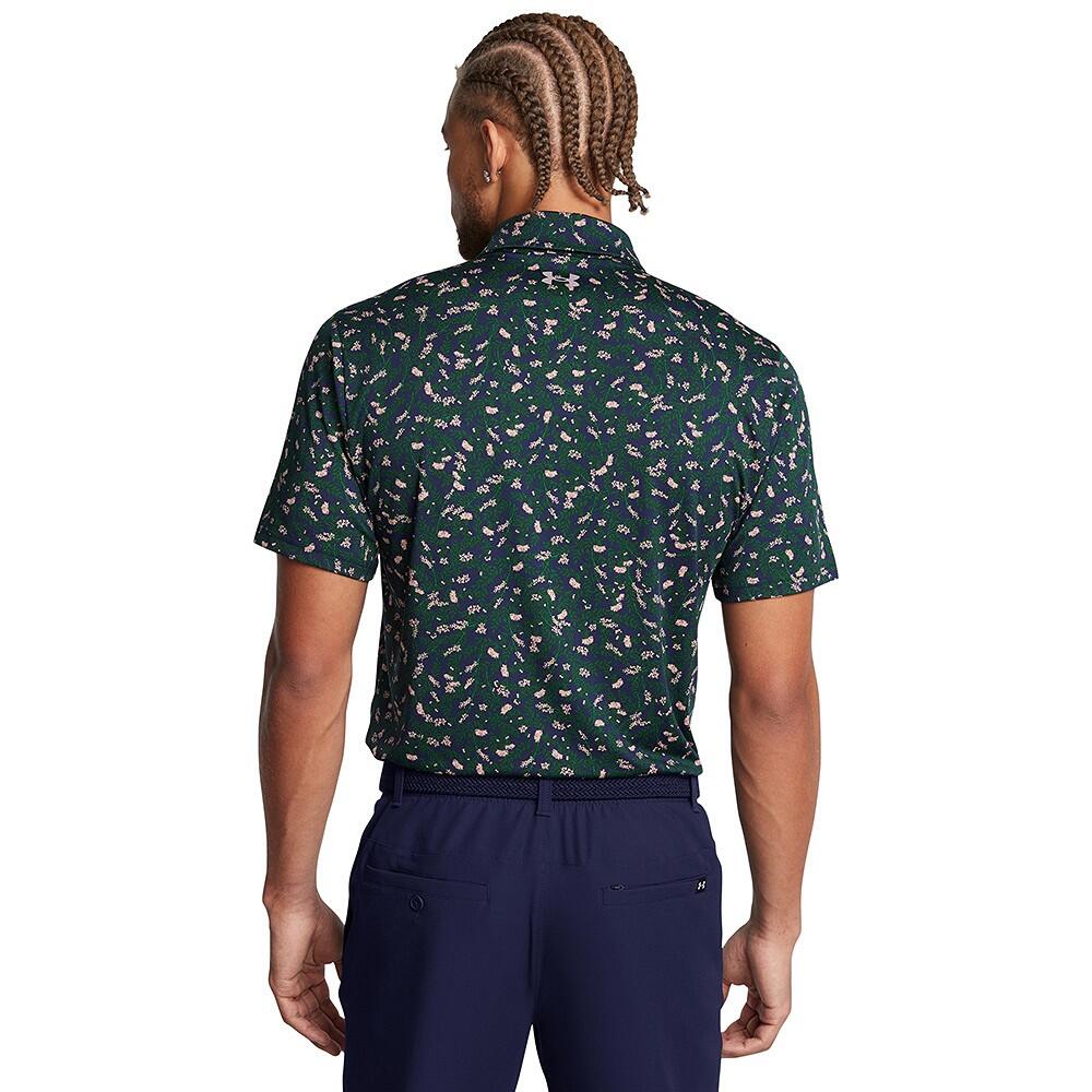 Under Armour Heren Playoff Golfpolo 3.0 Printed-Midnight Navy Forest Green 4/4