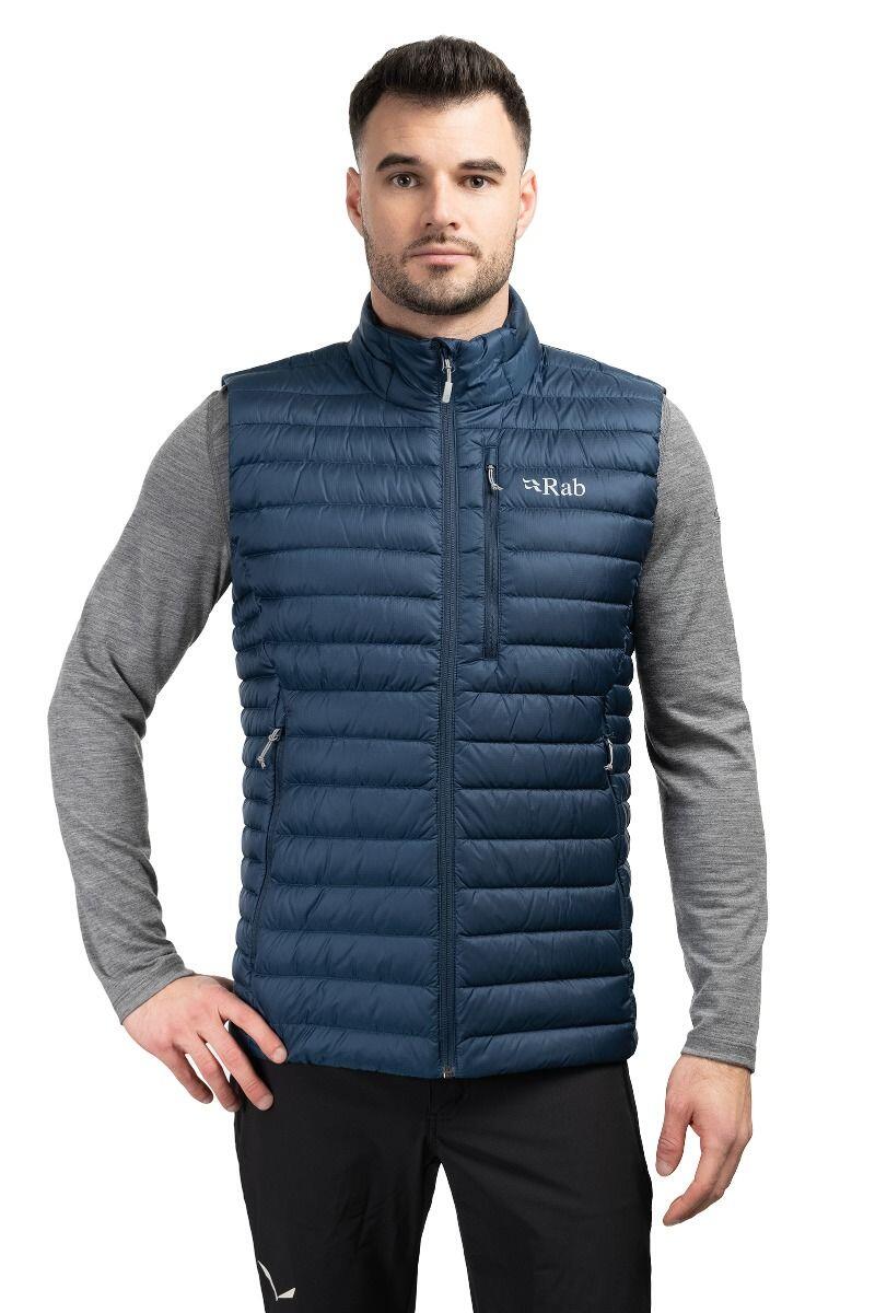 Piumino smanicato uomo Rab Microlight blu 1/3