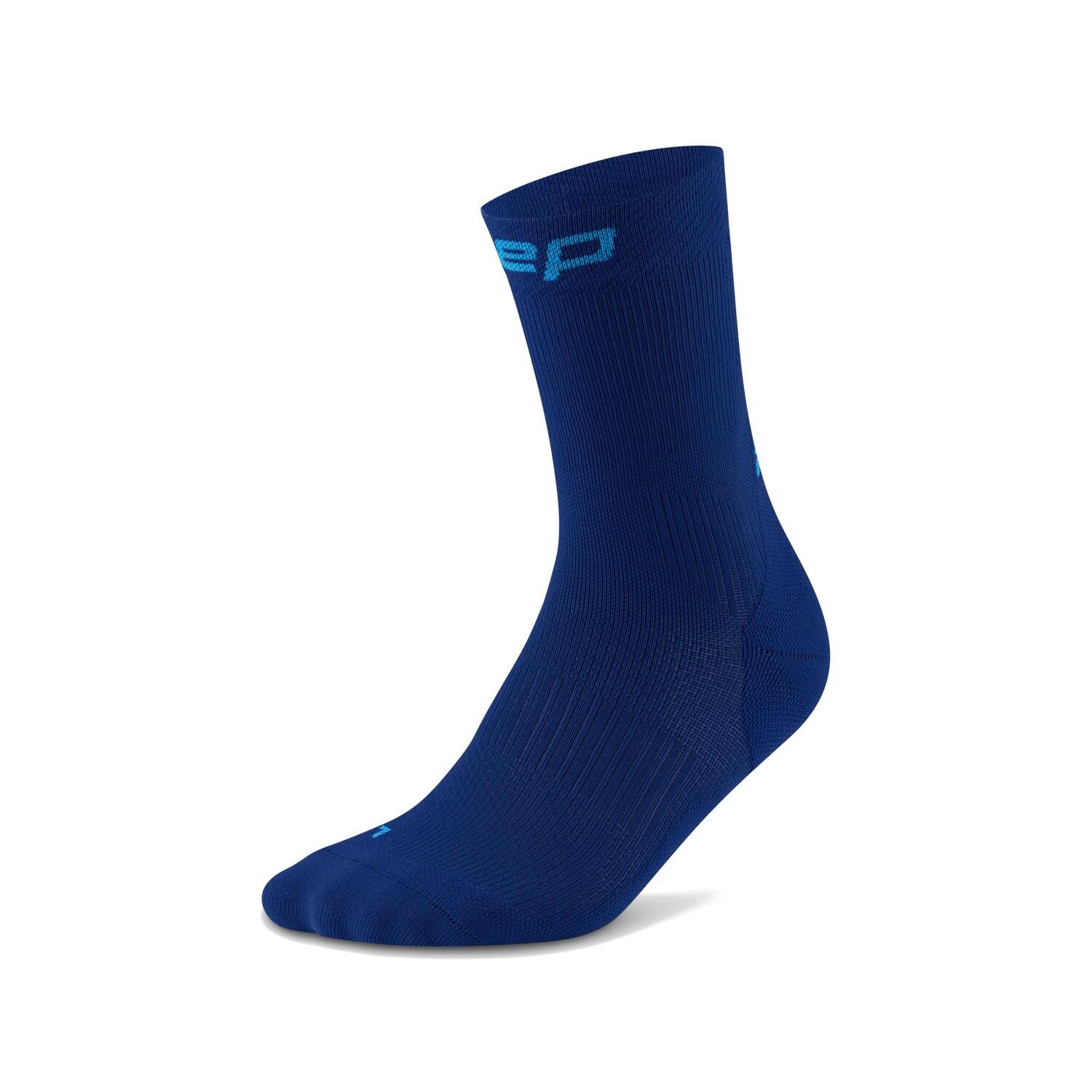 CEP CEP Run Mid-Cut Compressie Sokken - Donkerblauw - Heren