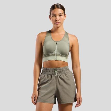 Seamless Sport-BH mit Reissverschluss und starkem Halt ODLO