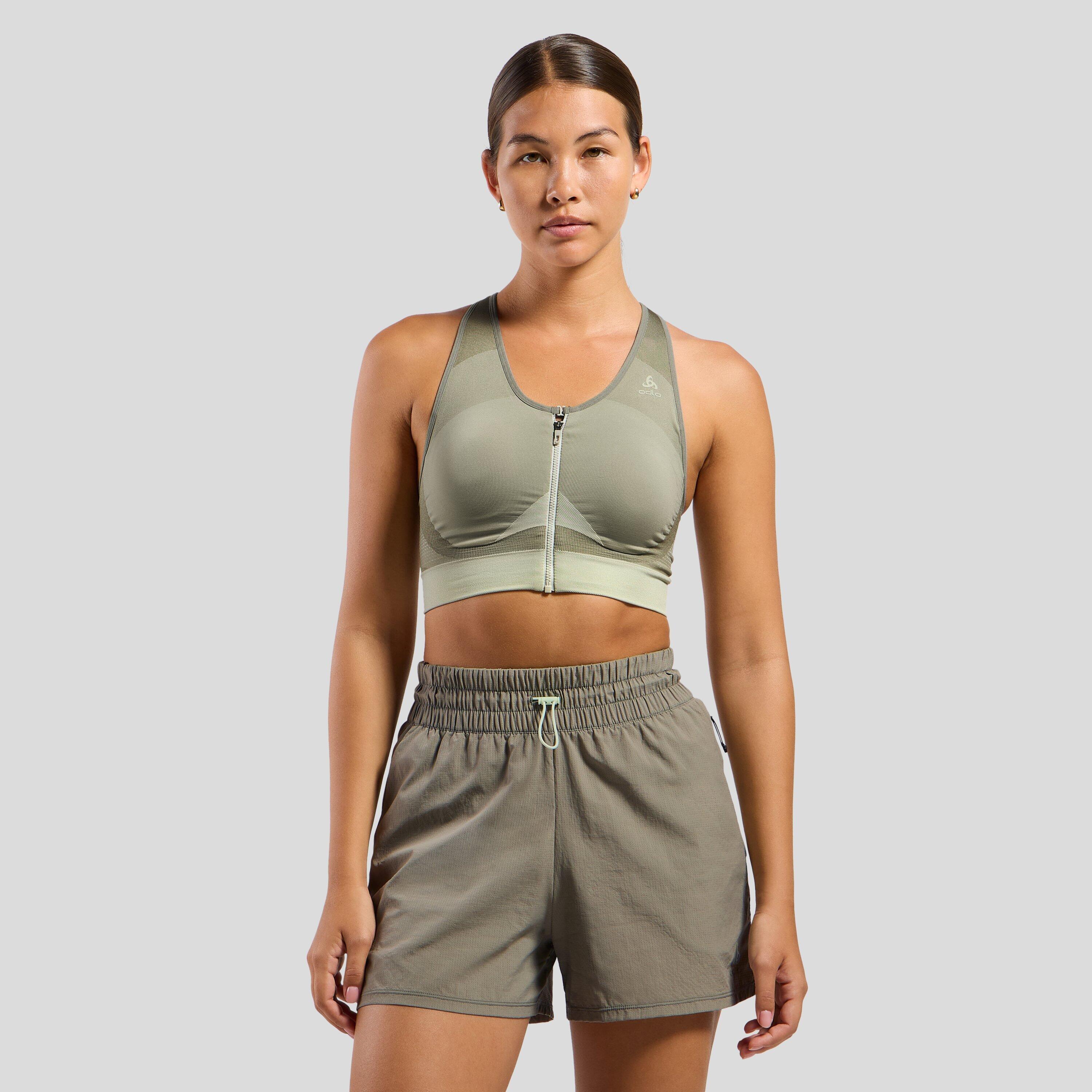 Odlo - Brassière De Sport Zippée À Maintien Élevé Seamless Odlo - Brassière - Beige - 48 Xl - Decathlon