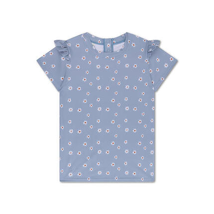 T-shirt de bain - manches courtes - bleu - marguerite - 98/104