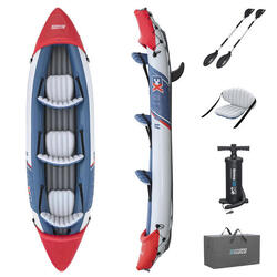 Hydro-Force 3 Person Inflatable Kayak Set with Aluminium Oars and Hand Pump