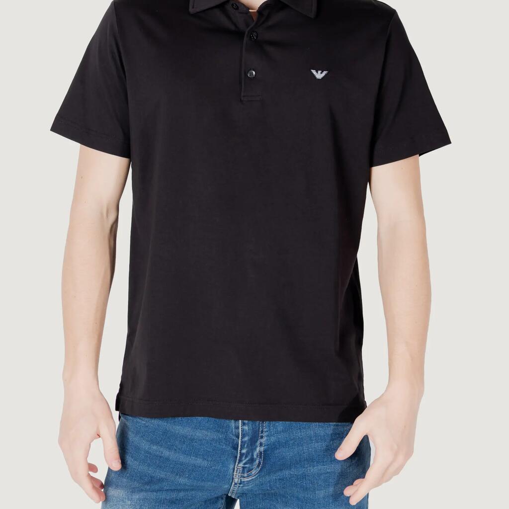 MEN'S short-sleeved polo shirt Swimwear BLACK