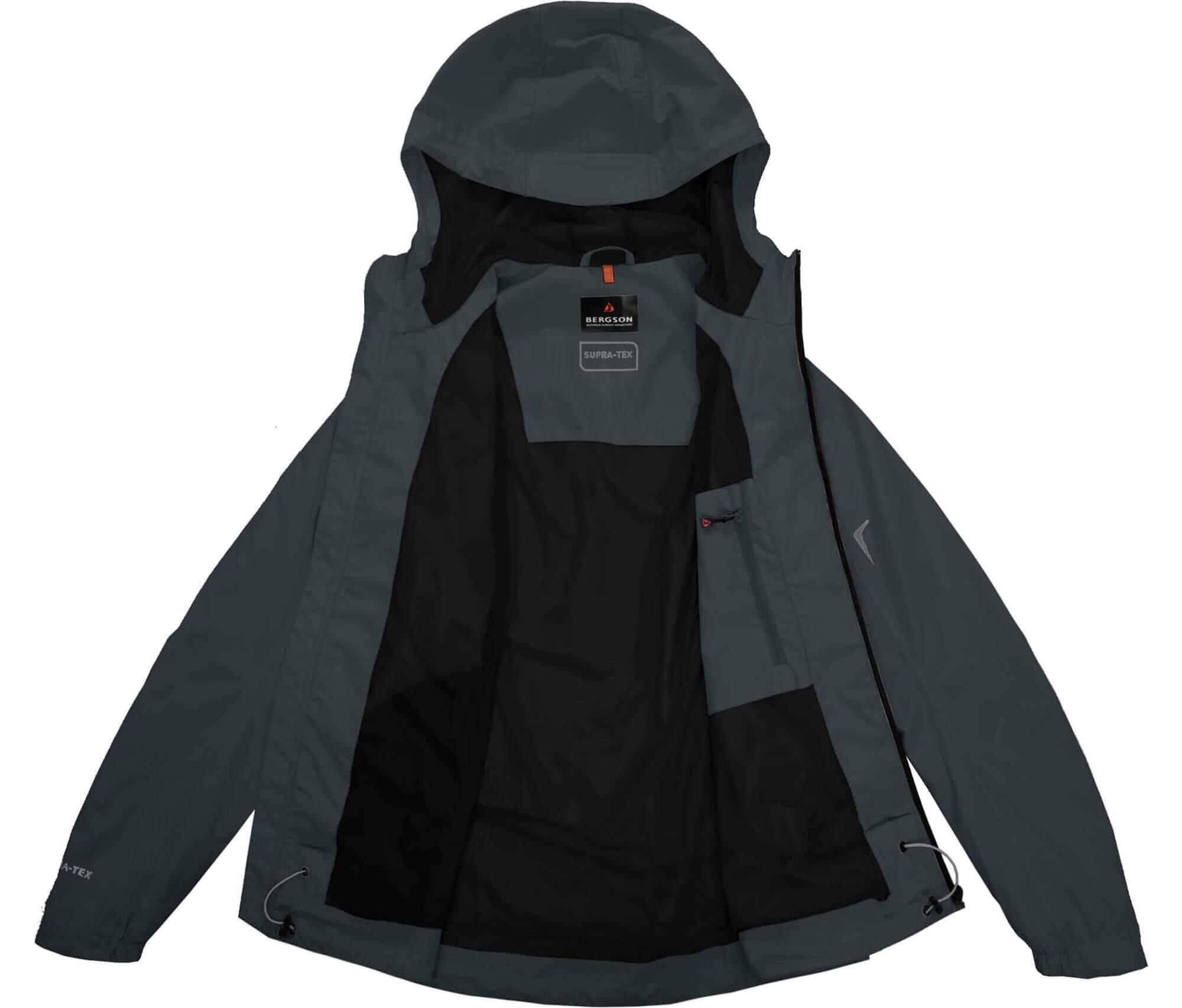 Regenjacke Netzfutter, 12000 mm Wassersäule grau 4/4