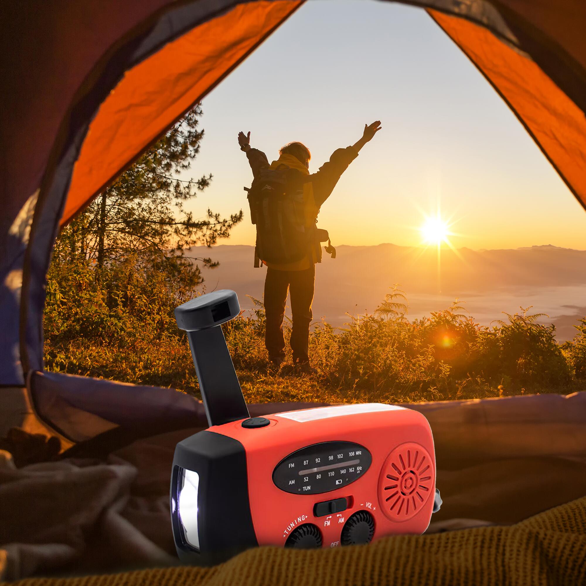 Noodradio - Powerbank 2000mAh - Zon energie - FM - Zaklamp - Handcrank - SCR2007 3/7