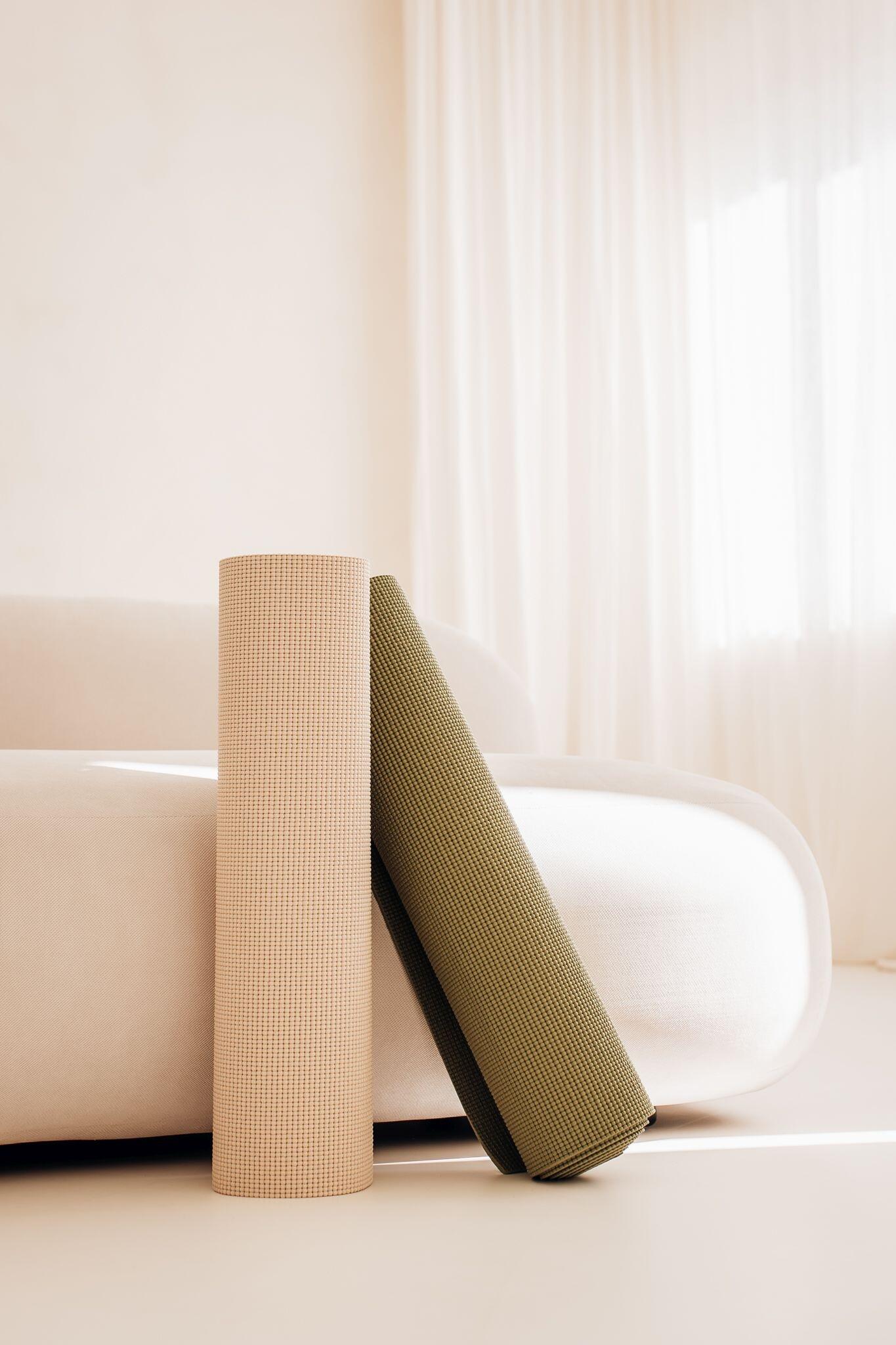Lotus Yogamat sticky extra dik olijfgroen 5/5