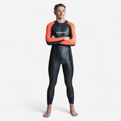 Tweedehands - wetsuit open water zwemmen heren ows 100 - redelijk