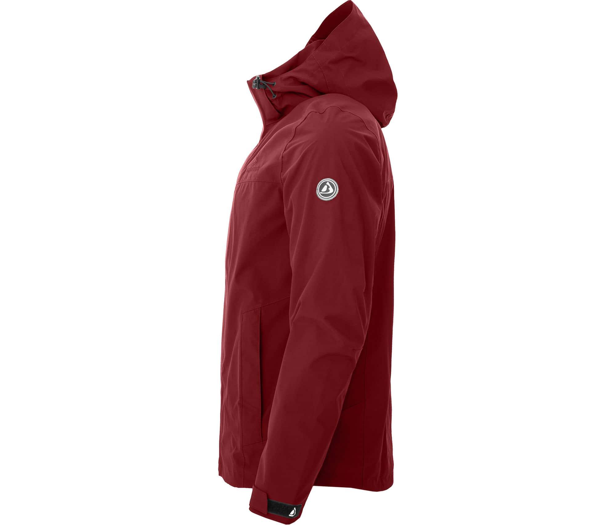 Regenjacke gefüttert, wasserdicht, atmungsaktiv Rot 3/5