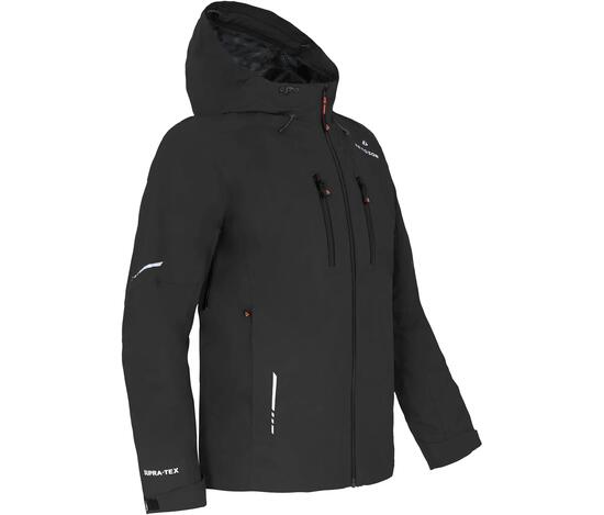 Regenjacke recycelt, Netzfutter, 20000 mm Wassersäule Schwarz