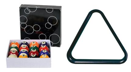 Billardkugeln 57 mm, neu + Triangel Set