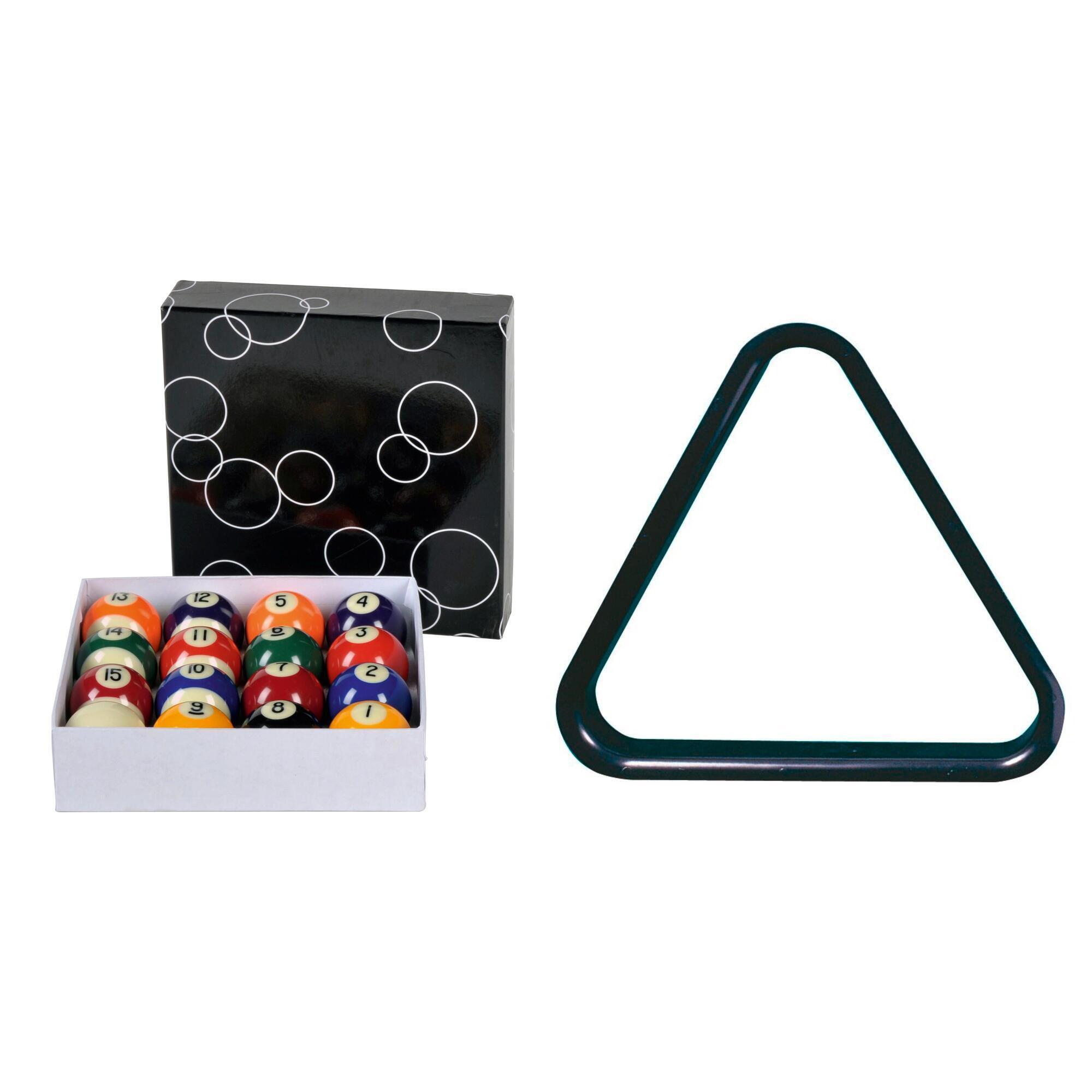 John West - Boules De Billard 57 Mm, Neuves + Set Triangle - Set De Billard - Taille Unique - Decathlon