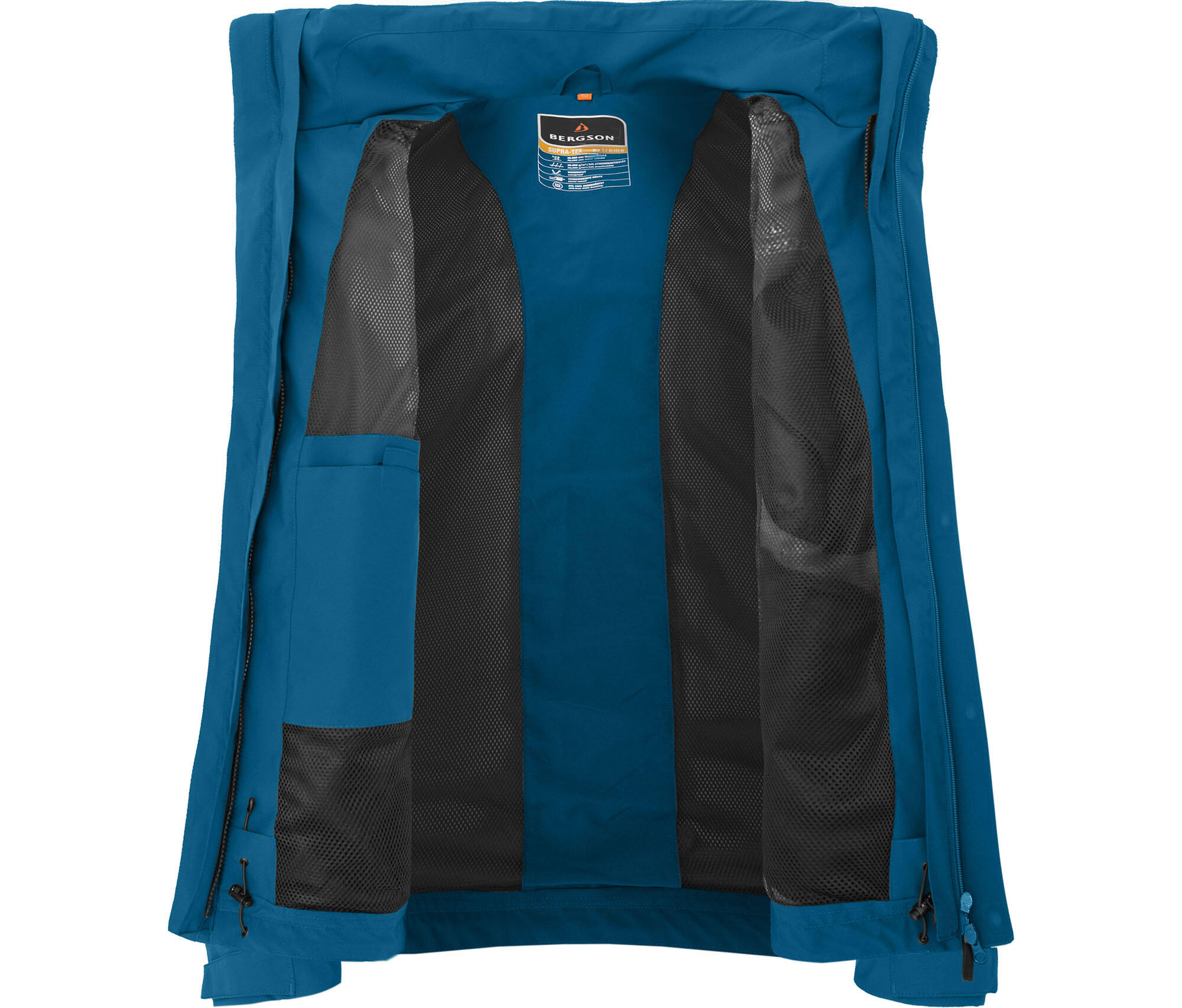 Regenjacke mit Innen-Steppjacke, 20000mm Wassersäule Blau 7/7