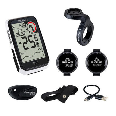 Rox 4.0 endurance gps fietscomputer wit - sensorpack