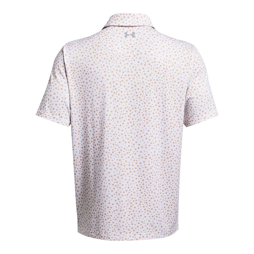 Under Armour Playoff Golfpolo 3.0 Printed-Tudor Rose White 2/5