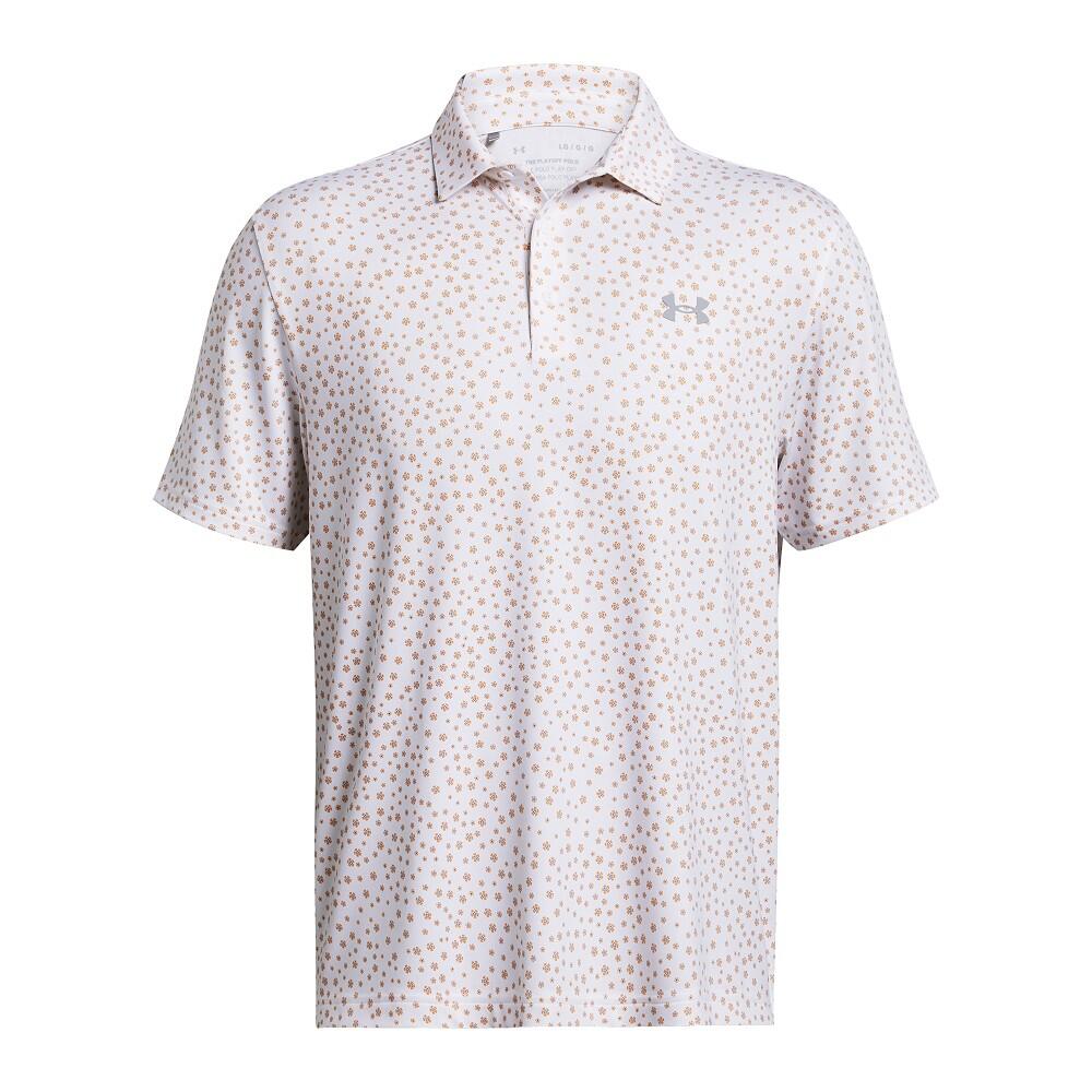 UNDER ARMOUR Under Armour Playoff Golfpolo 3.0 Printed-Tudor Rose White