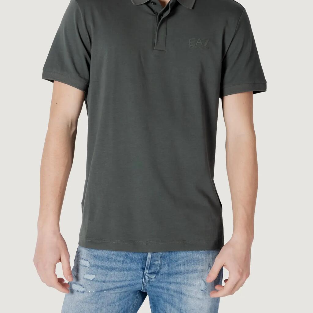 short-sleeved polo shirt  DARK GREEN