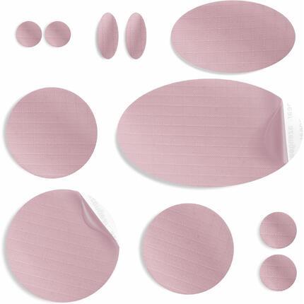 Łatki naprawcze do kurtek puchowych, wodoodporne (zgaszony róż)