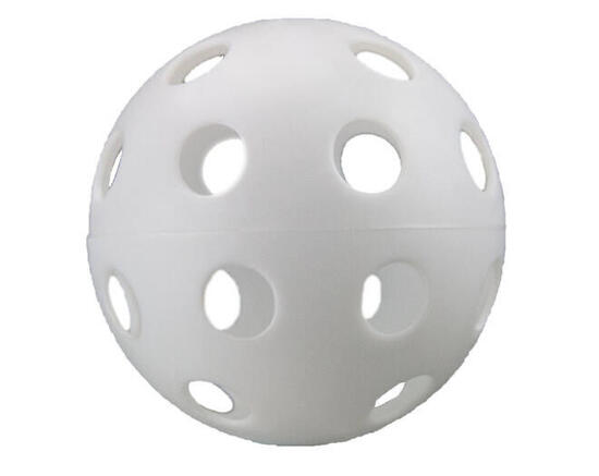 Balle de softball en plastique Benson Wiffle blanche