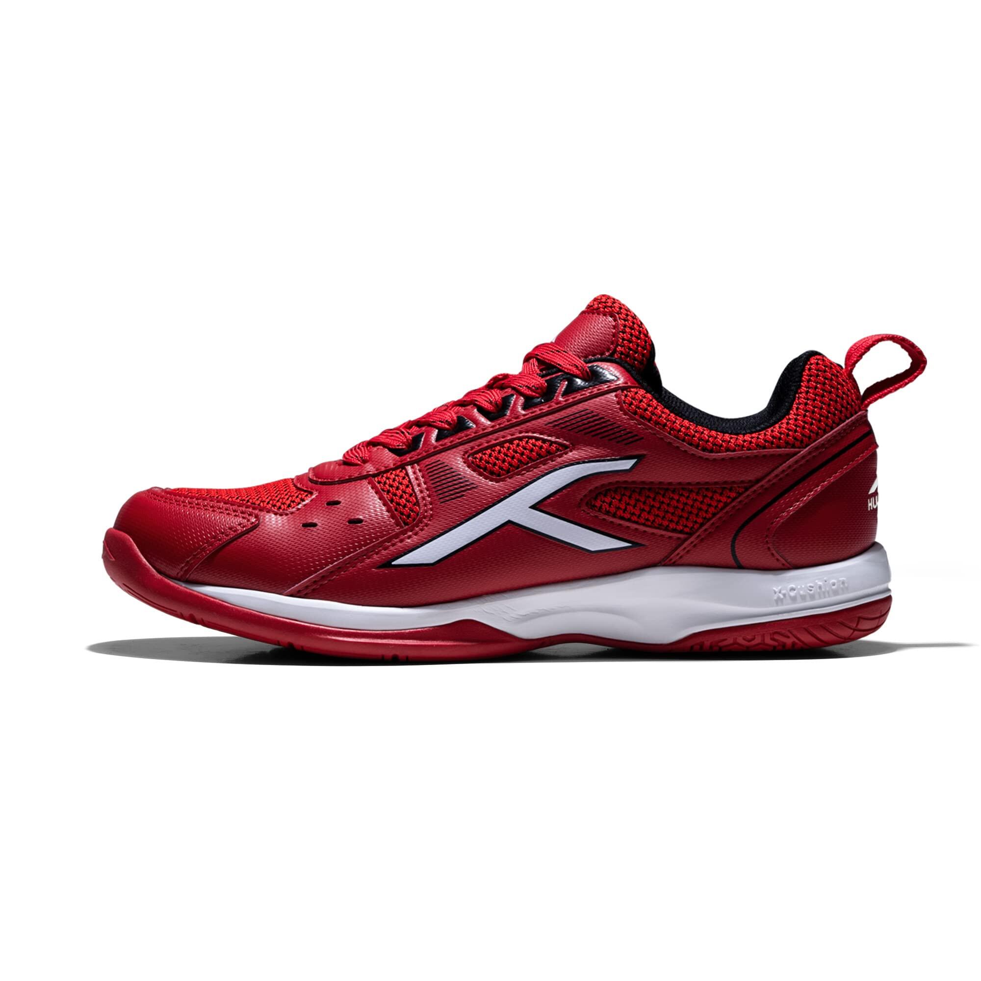 HUNDRED HUNDRED Raze Badminton Schuhe für Herren (Rot/Schwarz/Weiß, UK 7/US 8/EU 41)